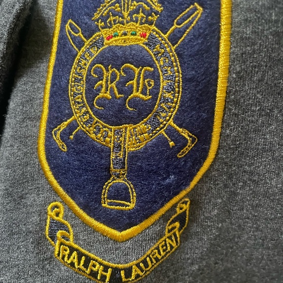 Ralph Lauren Charcoal Blazer with Gold Crest - Picture 3 of 9